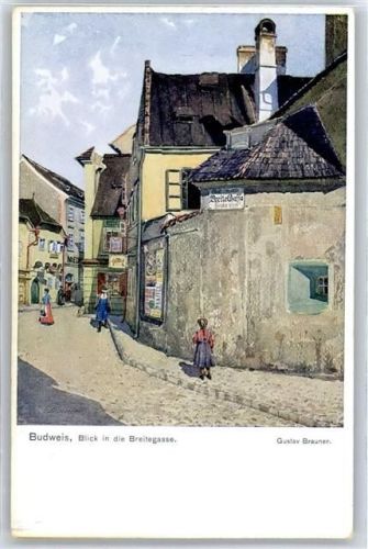 Ceske Budejovice Blick in die Breite Gasse