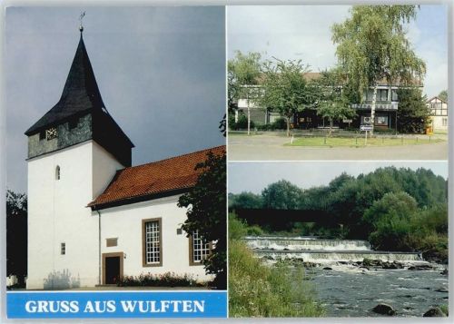 37199 W3411 Wulften , Harz - Kirche, Flusspartie