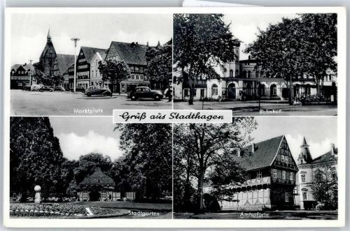 31655 W3060 Stadthagen - Bahnhof , Marktplatz