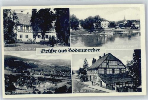 Bodenwerder Münchhausens Geburtshaus, Weserpartie am Anker, Jugendherberge