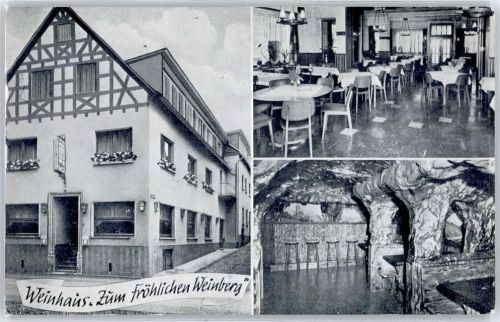 56814 W5591 Ernst b Cochem - Weinhaus Restaurant zum fröhlichen Weinberg , Marke entfernt
