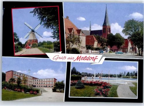 Meldorf Mühle, Kiche, Schule, FReibad, Fotoabzug