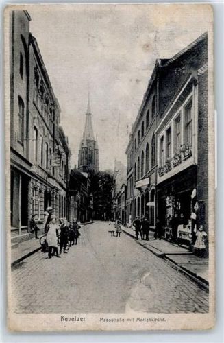 47623 W4178 Kevelaer - Ortsansicht, Maassstraße, Marienkirche