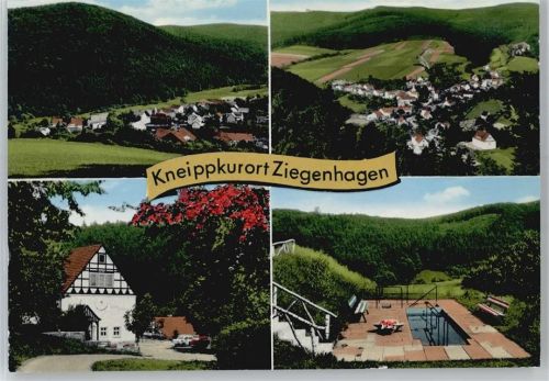37213 W3430 Ziegenhagen , Kr Witzenhausen - Gesamtansicht, Kneipp-Bad