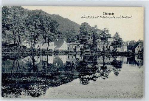 Tharandt Schlossteich mit Sidonienquelle und Stadtbad