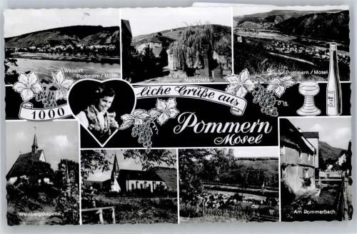 Pommern Wein verziert