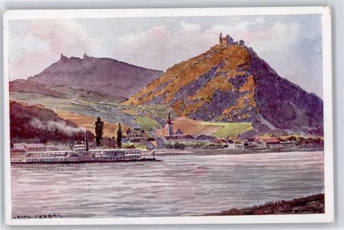 Leopoldsberg Donau-Dampfschiff