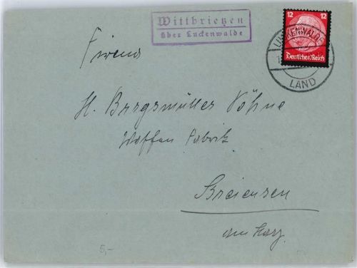 Luckenwalde Landpoststempel Wittbrietzen