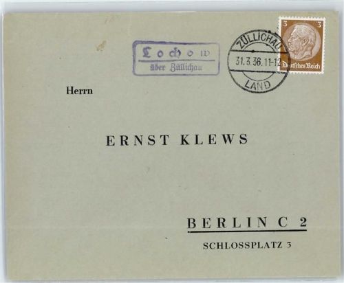 Züllichau Landpoststempel Lochow
