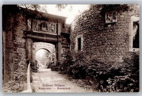 55758 W6581 Katzenloch - Schloss Stolpen, Wappentor AKU1