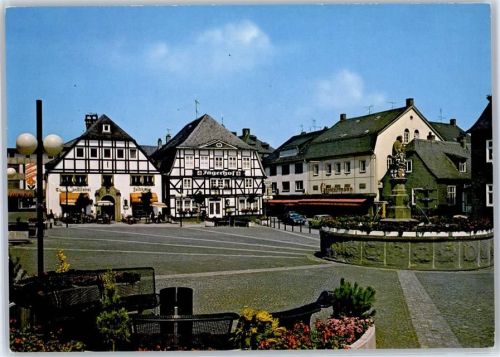 Brilon Marktplatz Cafe Brunnen