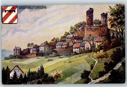 61389 W6384 Oberreifenberg , Taunus Künstlerkarte Burg