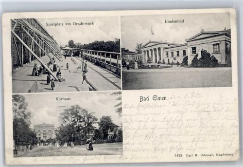 Bad Salzelmen Spielplatz am Gradierwerk, Lindenbad, Kurhaus AKU1
