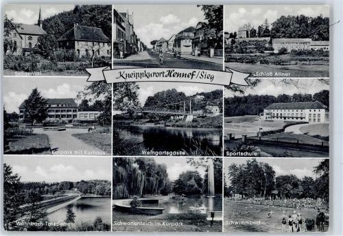 Hennef Schloss Allner Schwimmbad Sportschule Kirche