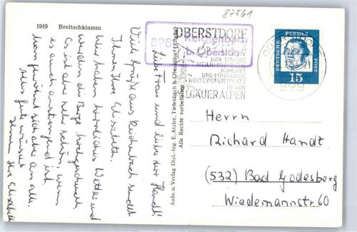 Reichenbach Landpoststempel, Breitachklamm