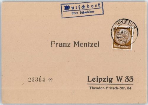 Schwiebus Landpoststempel Wutschdorf