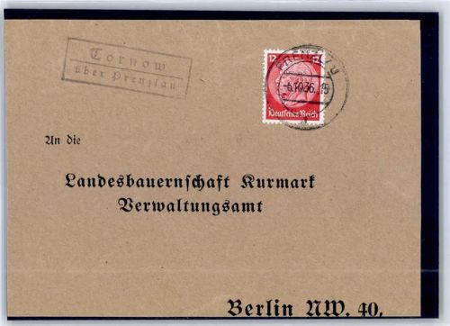 Prenzlau Landpoststempel Tornow