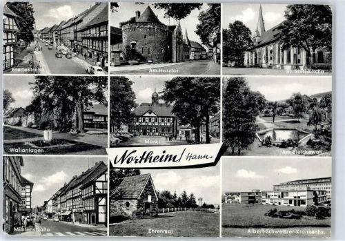 Northeim 1974 Kirche St. Sixi Krankenhaus Ehrenmal Mühlensrasse