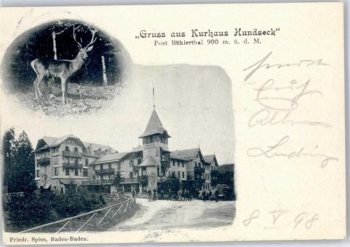 77830 W7582 Bühlertal - Gasthaus Kurhaus Hundseck