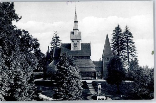 Hahnenklee-Bockswiese 1963 Kirche Gustav-Adolf Nordische Stabkirche