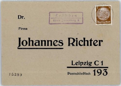 14913 O1700 Jüterbog - Landpoststempel Fröhden
