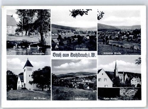 57271 W5912 Dahlbruch - Ev. Kirche Kath. Kirche Müsener Straße