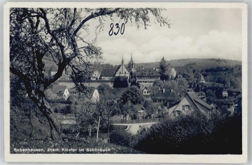 72070 W7400 Bebenhausen , Württ - Kloster in Schönbuch
