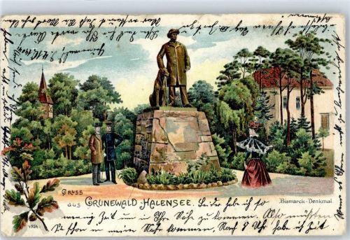 Halensee 1904 Bismarck-Denkmal