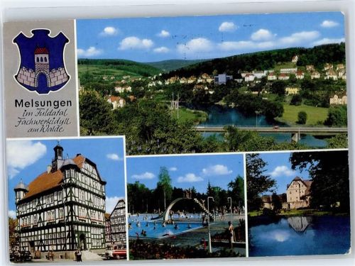 34212 W3508 Melsungen - Rathaus Schwimmbad Jagdschloß