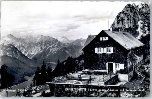Maurach Erfurterhütte Gasthaus Achensee Karwendel Hüttenstempel