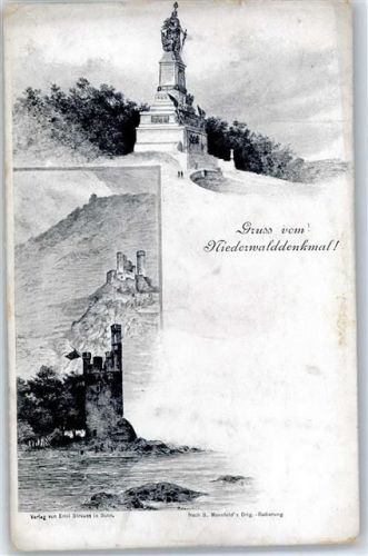 Niederwald Gruß vom Niederwalddenkmal 22 September 1902