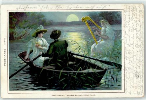 1899 Frau im Boot