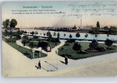 Thionville 1909 Moselpromenade