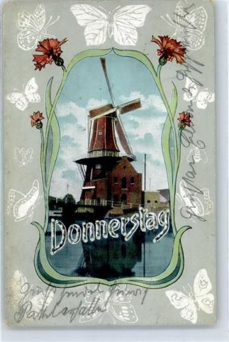 1904 Donnerstag Windmühle Schmetterling