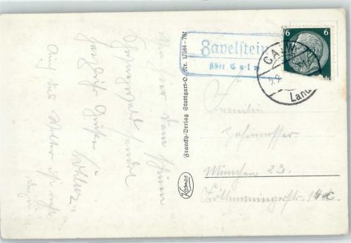 75385 W7264 Zavelstein - Landpoststempel Bad Teinach