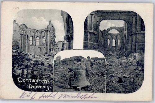 Cernay-en-Dormois 1916 zerstörte Kirche