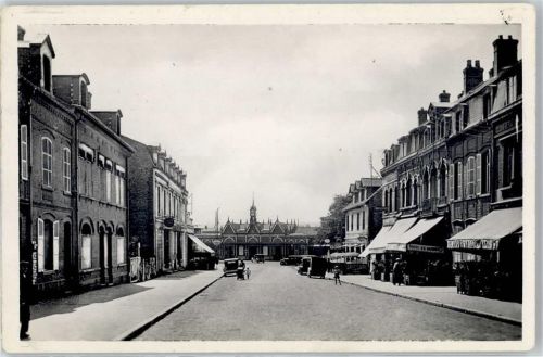 Abbeville Strasse Bahnhof Geschäft
