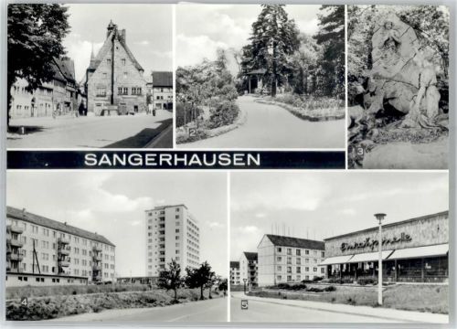 Sangerhausen Marktplatz Rosarium Hochhaus Südsiedlung