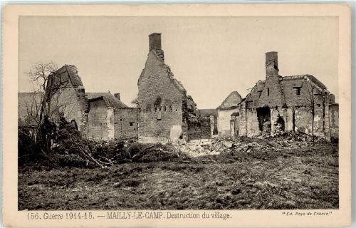 Mailly-le-Camp Destruction du village