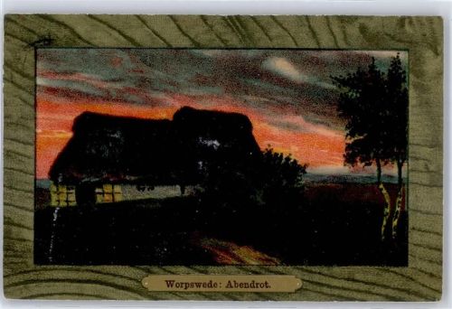 Worpswede 1907 Abendrot