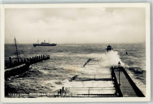 Vlissingen Seebrücke bei Sturm