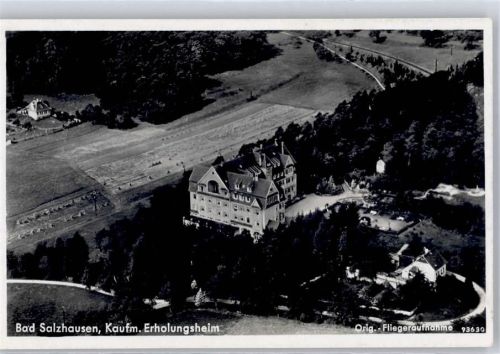 Bad Salzhausen Fliegeraufnahme Kaufmännisches Erholungsheim