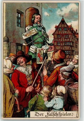 Der Falschspieler sign. A.J.