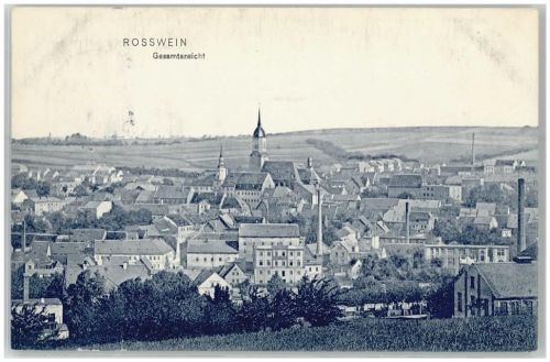 Roßwein 1910 Blick auf Rosswein