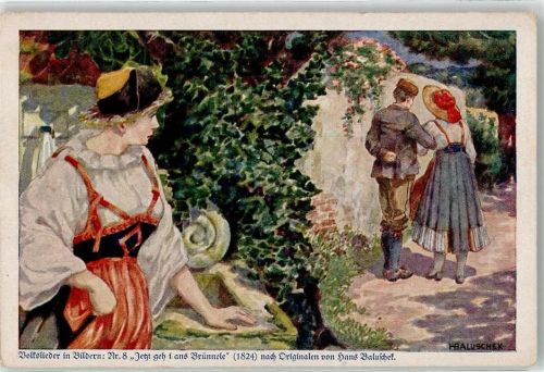 Volkslied Nr. 8 Jetzt geh i ans Brünnele Frau