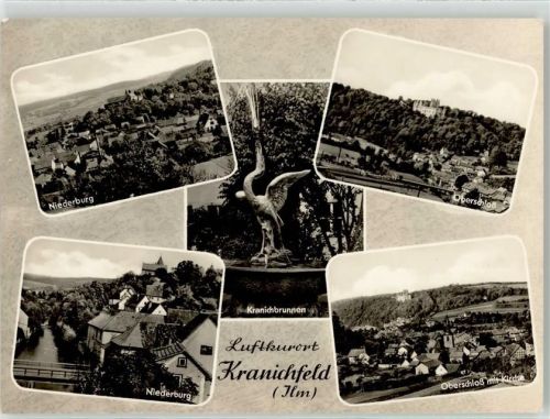 Kranichfeld Niederburg Oberschloss Kranichbrunnen Kirche