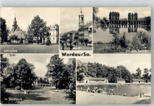 Werdau Markt Schwimmbad Stadtpark