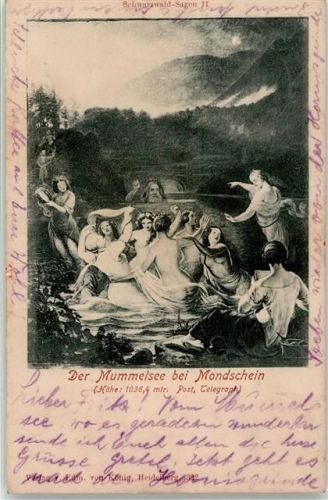 Seebach Mummelsee Mondschein Nixen