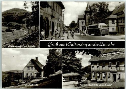 Waltersdorf Hubertusbaude Gasthaus Grenzbaude Omnibus