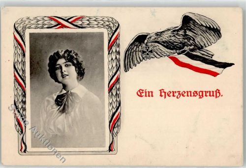 Ein Herzensgruss Frau Schwarz-Weiß-Rot